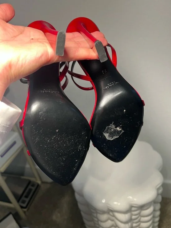 Saint Laurent 110mm Nuit sandals in Tibet Ted - Picture 12 of 17